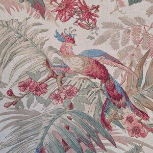 P Kaufmann Exotic Birds Pheasant Floral Upholstery Fabric in Jungle Details
